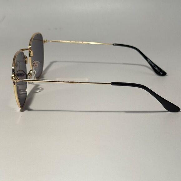 1638 NEW Gold Frame Square Sunglasses Dark Lenses Retro Vintage Style Chic main image 8
